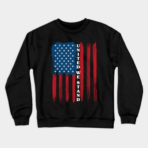 United We Stand Crewneck Sweatshirt by LMW Art